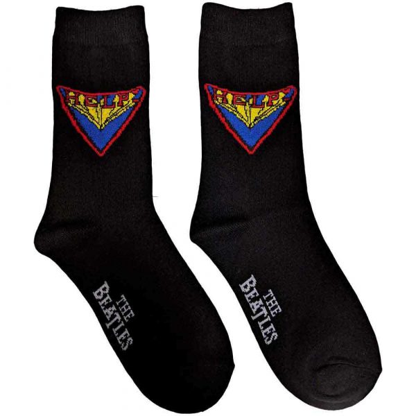 The Beatles Unisex Ankle Socks: HELP! (Black) (UK Size 7 - 11)