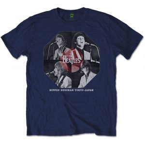 The Beatles Unisex T-Shirt: Budokan Octagon (Navy Blue)