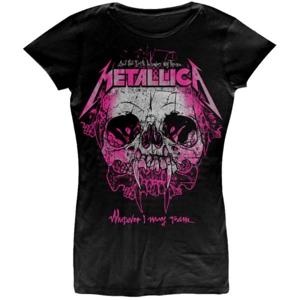 Metallica Ladies T-Shirt: Wherever I May Roam (Black)