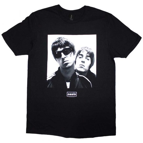 Oasis Unisex T-Shirt: Noel & Liam Square Photo (Black)