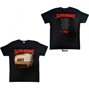 Alter Bridge Unisex T-Shirt: Fortress 2014 Tour Dates (Black) (Back Print)