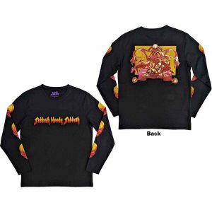 Black Sabbath Unisex Long Sleeve T-Shirt: Bloody Sabbath (Black) (Back & Sleeve Print)