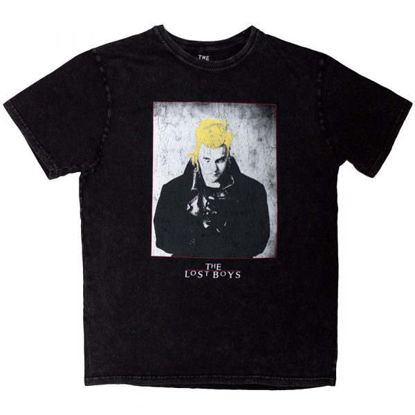 The Lost Boys Unisex Stone Wash T-Shirt: David Poster (Black)