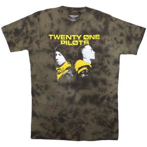 Twenty One Pilots Unisex T-Shirt: Back To Back (Green) (Wash Collection)