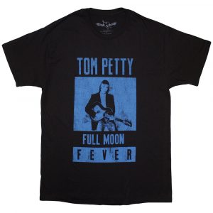 Tom Petty & The Heartbreakers Unisex T-Shirt: Full Moon Fever Blue (Black)