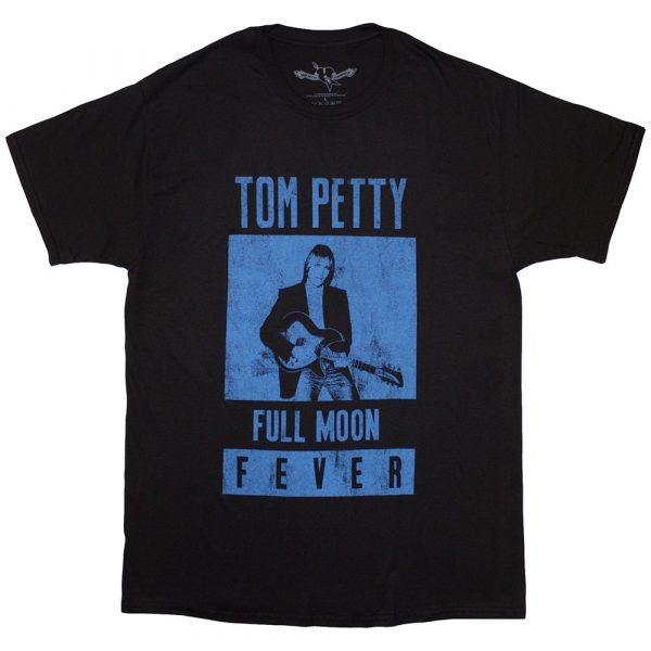 Tom Petty & The Heartbreakers Unisex T-Shirt: Full Moon Fever Blue (Black)