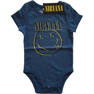 Nirvana Kids Baby Grow: Inverse Happy Face (Navy Blue)