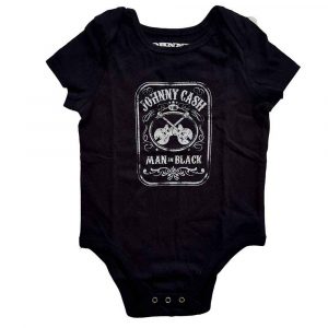 Johnny Cash Kids Baby Grow: Man In Black (Black)