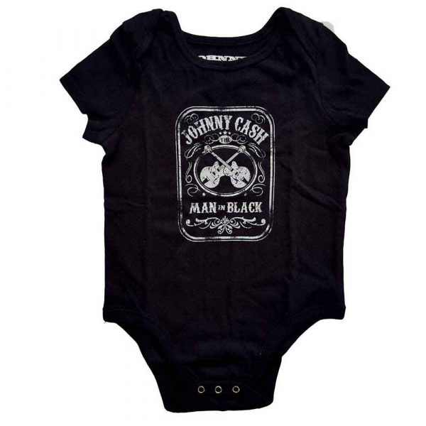 Johnny Cash Kids Baby Grow: Man In Black (Black)
