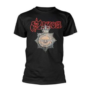 Saxon Men S Strong Arm of The Law T-Shirt Black