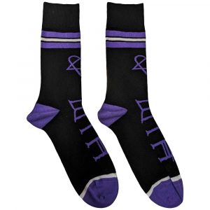 HIM Unisex Ankle Socks: Heartagram & Logo (Black) (UK Size 7 - 11)
