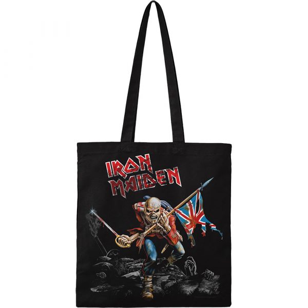 Iron Maiden Cotton Tote Bag: Trooper