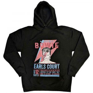 David Bowie Unisex Pullover Hoodie: Earls Court '73 (Black) (Large)