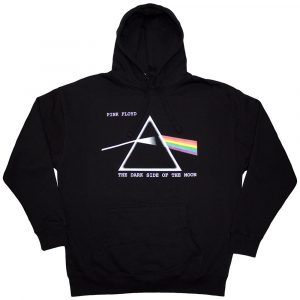 Pink Floyd Unisex Pullover Hoodie: Dark Side of the Moon Courier (Black) (Large)