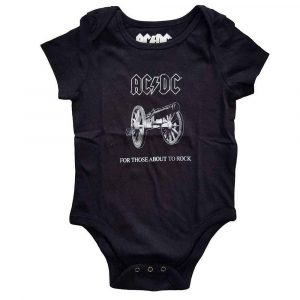 AC/DC Kids Baby Grow: About to Rock (Black) (0-3 Months)