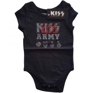 KISS Kids Baby Grow: Army (Black) (9-12 Months)