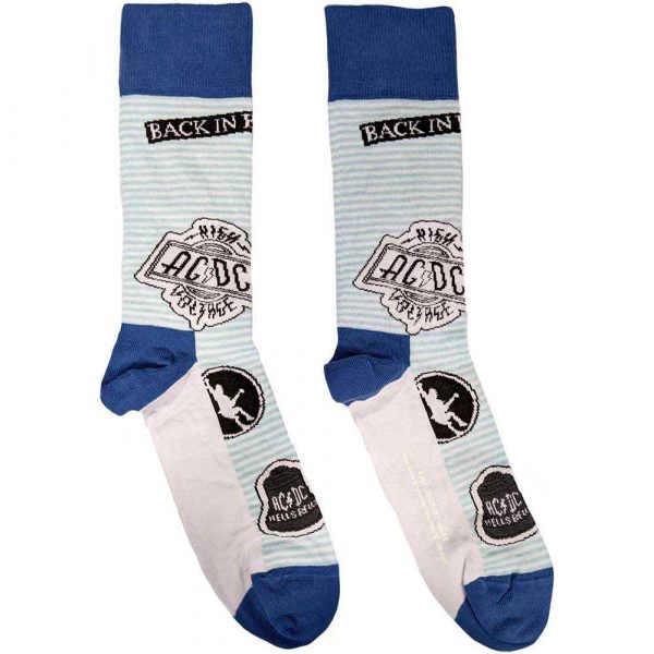 AC/DC Unisex Ankle Socks: Icons (Blue) (UK Size 7 - 11)