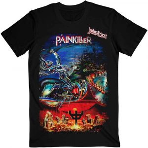 Judas Priest Unisex T-Shirt: Painkiller (Black) (Medium)