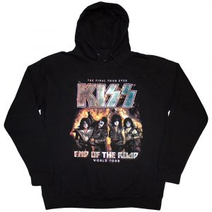KISS Unisex Pullover Hoodie: End Of The Road Final Tour (Black) (Medium)