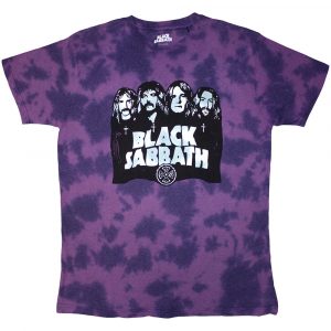 Black Sabbath Unisex T-Shirt: Band & Logo (Purple) (Wash Collection)